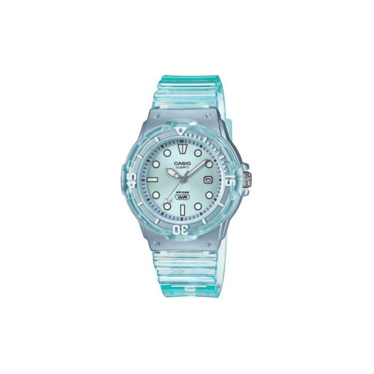 Casio 100M Waterproof Quartz Movement Resin Strap Watch Unisex Watches Blue LRW-200HS-2EV Blue Dial