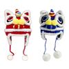 Chinese Style Tiger Knitted Hat Parent-Unisex Traditional Lion Dance Ear Protection Hat Windproof Soft Pullover Hat