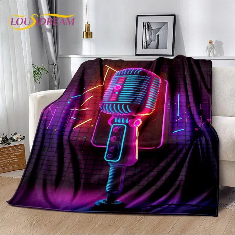 Colorful Music Score Cartoon Throw Blanket Soft Cozy Blanket for Bedroom Sofa Picnic Travel Office or Childs Room  Home Textiles