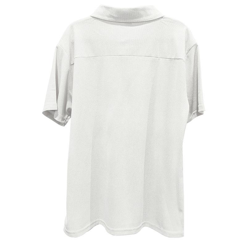 Completo estivo da uomo tinta unita con risvolto, manica corta, cerniera, pantaloni