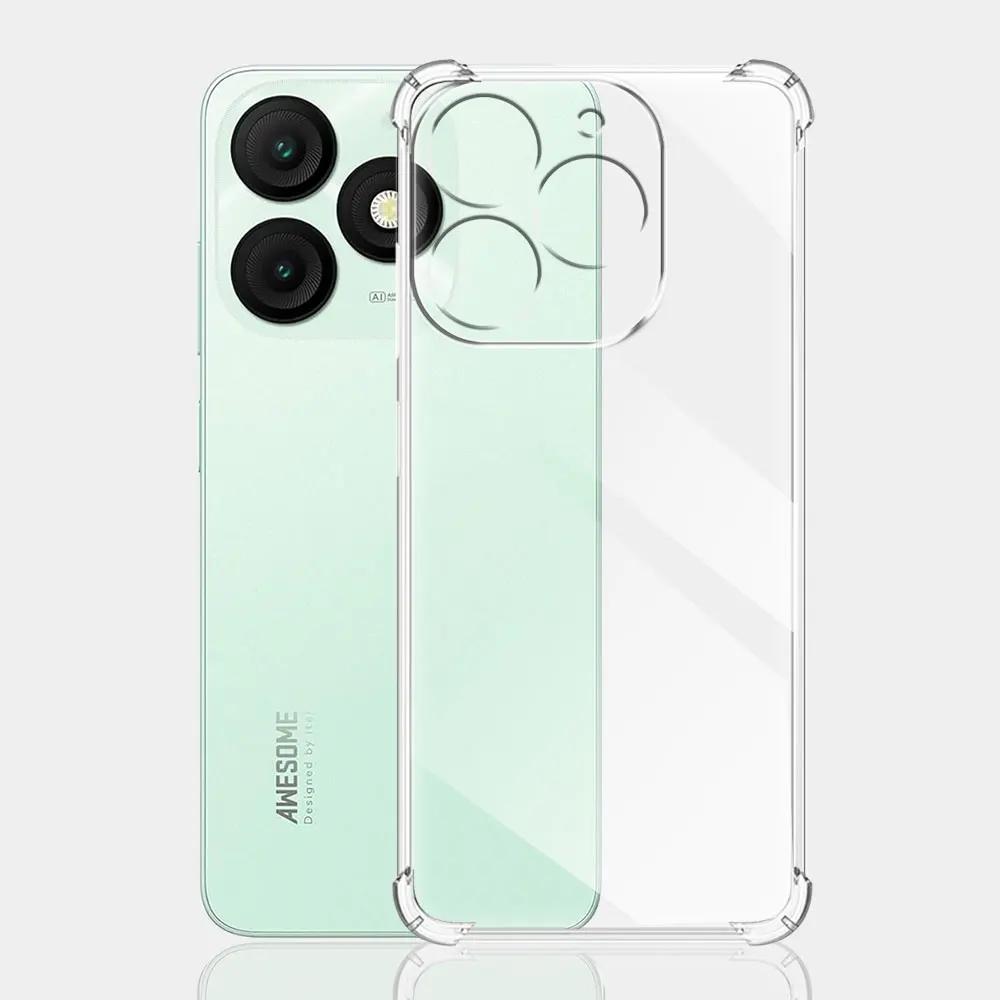 

Shockproof Airbag TPU For Itel A50 Case Clear Silicone Soft Phone Case For Itel A50C 2024 ItelA50 Transparent Protect Back Cover For Itel A50