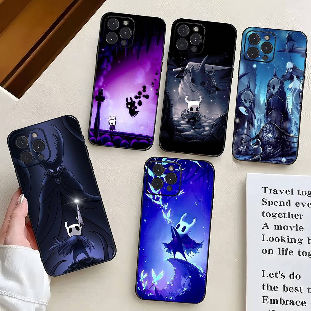 Die H-Hollow K-Knight Abenteuer-Spiel Handyhülle Für IPhone 17 Air 16 15 14 13 Pro Max 11 12 Schwarze Silikonhülle