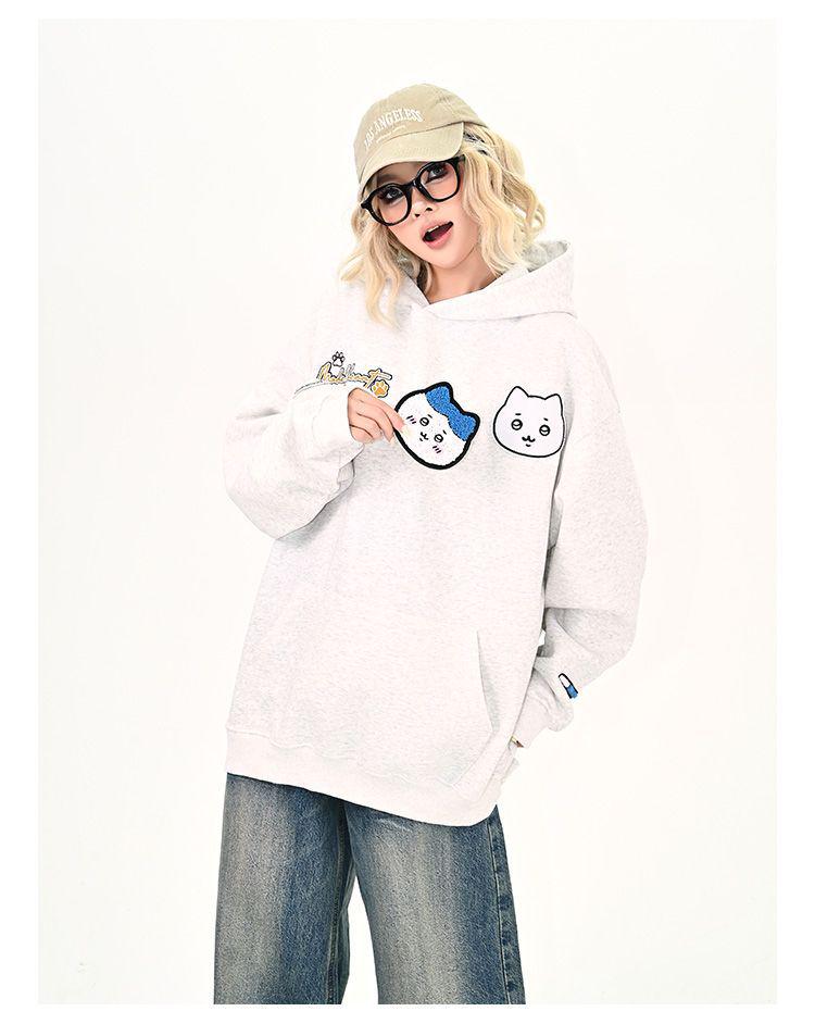 Women's Oversized Usagi Ko Hachi Velcro Hooded Sweatshirt - Autumn/Winter Edition
