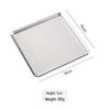 ZISIZ Multipurpose Square Silver Serving Plates (Set of 2)
