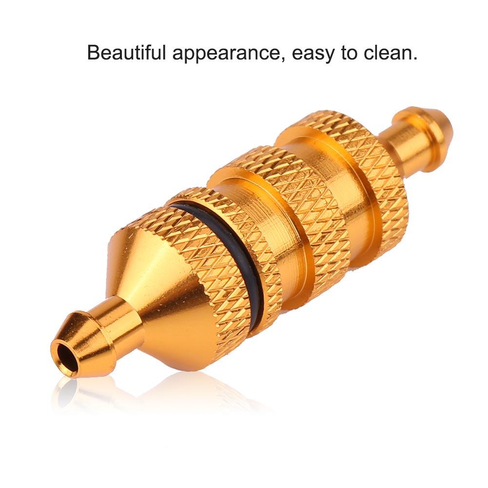 HSP Alloy Aluminum Oil Nitro Fuel Filter for 1/8 1/10 Scale RC Model Car (Gold)