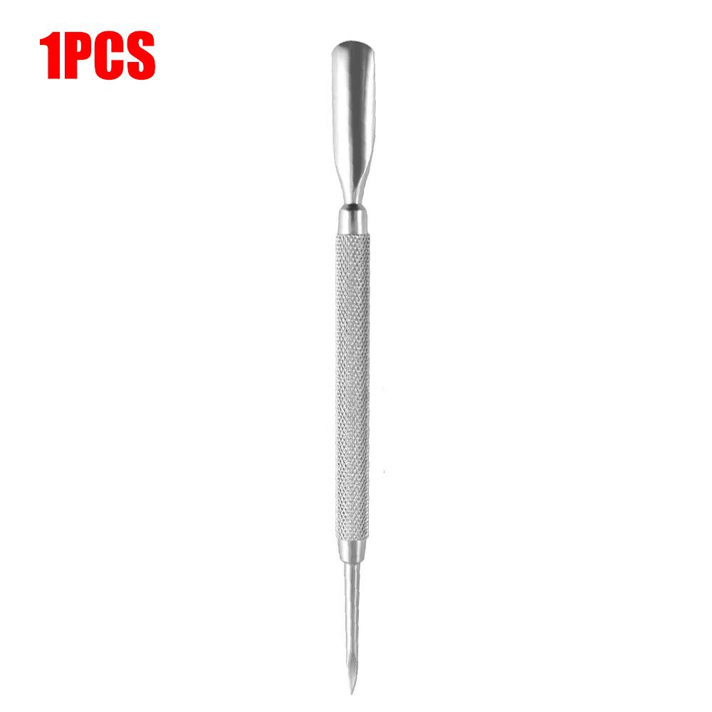 1Pcs/4Pcs Cuticle Pusher Double Sided - Sharp Edge Spoon Shaped Dual Ended Cuticle Pusher Remover Clean Manicure Pedicure