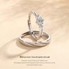 Tichiya S925 Sterling Silver Couple Rings - Love At First Sight, Niche Design, High-End Feel