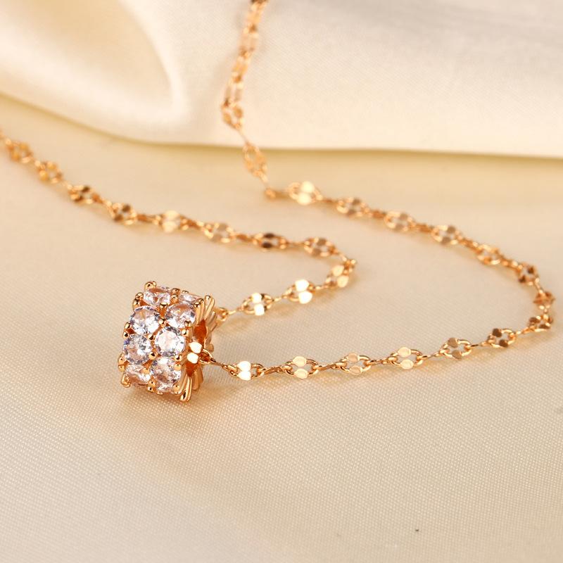 Explosive Seiko full diamond small waist necklace feels cold wind niche collarbone chain