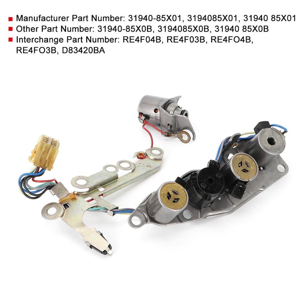 Transmission Solenoid Kit Pack Fit for Nissan Altima 2000‑2006 RE4F04B