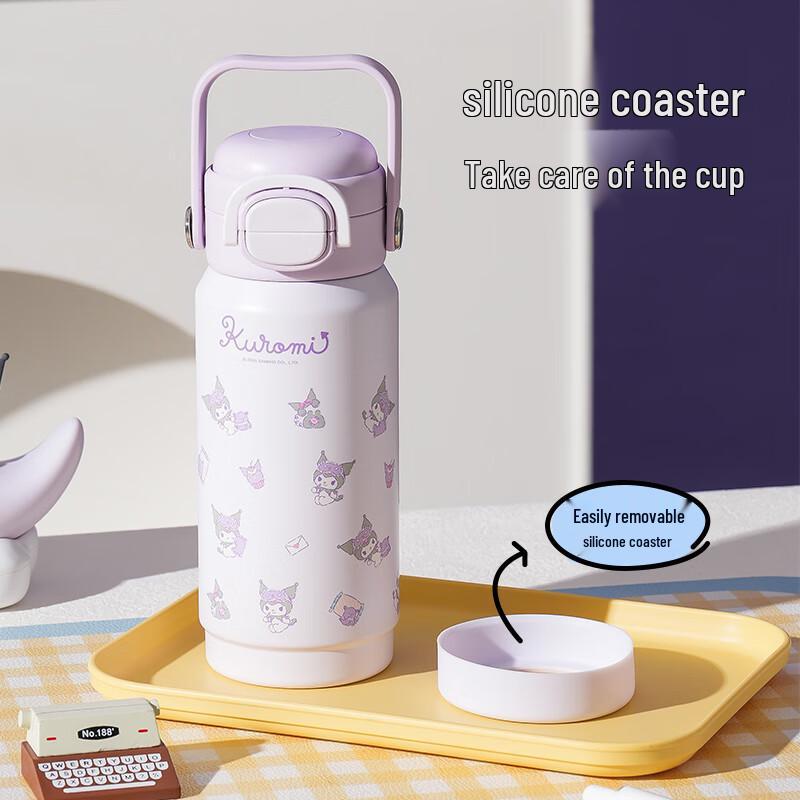 BEDDYBEAR Kinder 316 Edelstahl Doppel-Trink-Isolierflasche mit Strohhalm