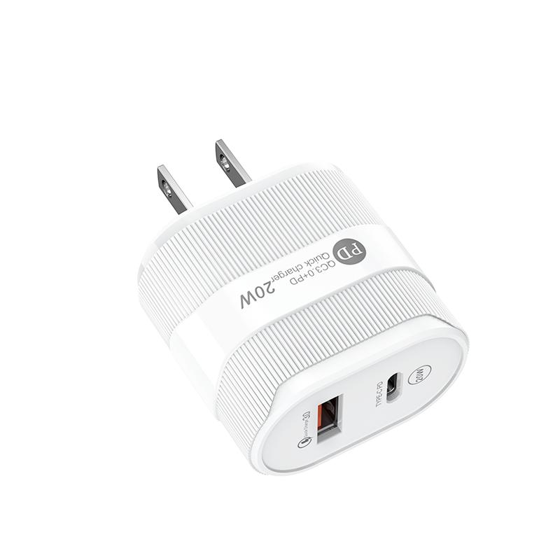 

PD 20W USB Type C зарядное устройство QC3.0 быстрая зарядка телефонный адаптер быстрое зарядное устройство для iPhone 15 ProMax Samsung Xiaomi настенное зарядное устройство USB C US Plug