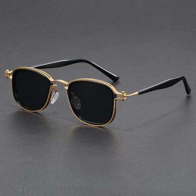 Retro Metal Square Frame Sunglasses Men New Fashion Multicolor Outdoor Sunshine Driving Women Fashion Retro Brand Design Sunglas