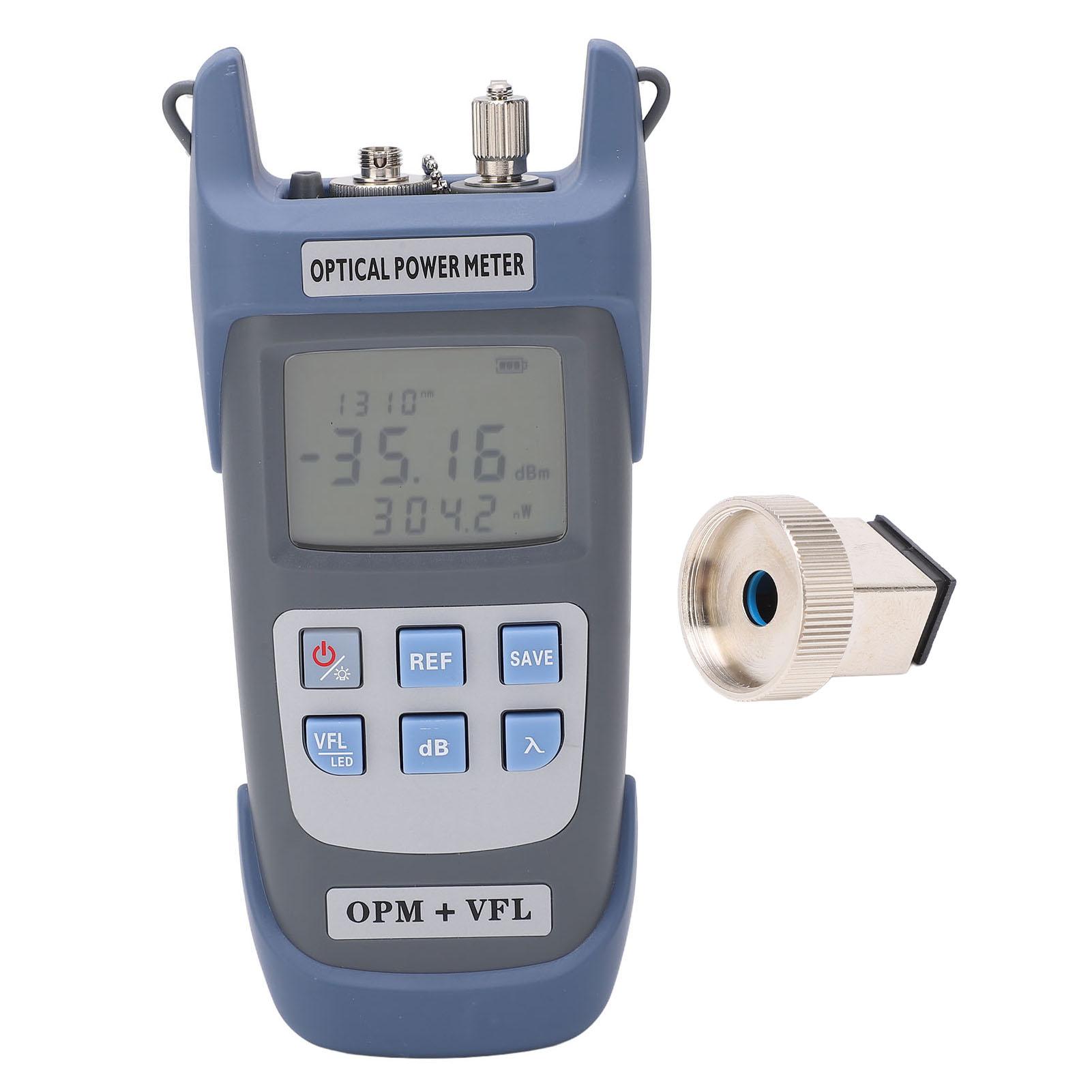 

Fiber Optic Power Meter 1MW 7 Wavelength Accurate Optical Power Tester with Light for Communication