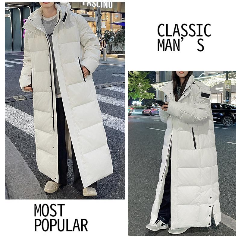 Korean Style Long Down Jacket - Unisex Casual Warm Outerwear