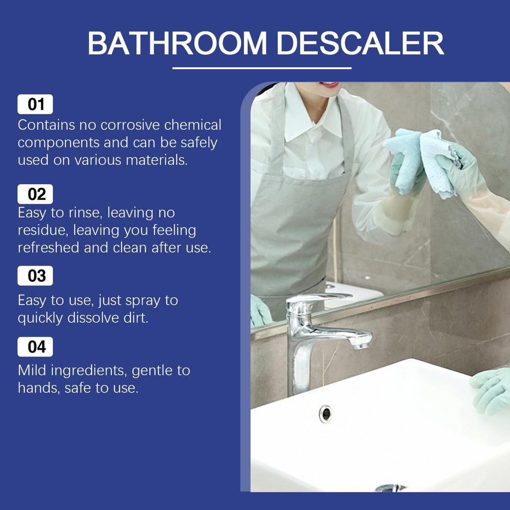 Bathroom Descaler Bathroom High Efficiency Cleaner Quickly Decomposes Dirt And Is Suitable For A Variety Of Walls,60ml