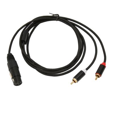 XLR To Dual RCA Cable Female To Male Low Loss Noiseless Y Splitter Duplicator Wire Stereo Sound