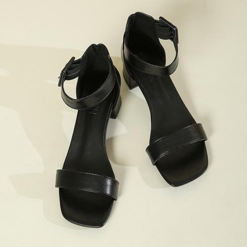 Sandalen für Damen Weite Damen-Sandalen Mode Neues Muster Schlichte Unifarbe Offene Zehen Atmungsaktive Komfortschuhe für Damen