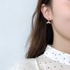 New Light Luxury Zircon Fishtail Pearl Stud Earrings For Women Fashion Crystal  Sweet Earring Girl
