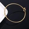 ALEXCRAFT Wholesale 6PCS 14K Gold Stainless Steel Bracelet Bangle Open Blank Wire Charm Bangle Bulk for Jewelry Making