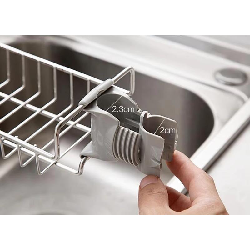 Küche Waschbecken Wasserhahn Regal Edelstahl Schwamm Halter Einstellbare Waschbecken Wasserhahn Geschirrtuch Handtuch Lagerung Rack