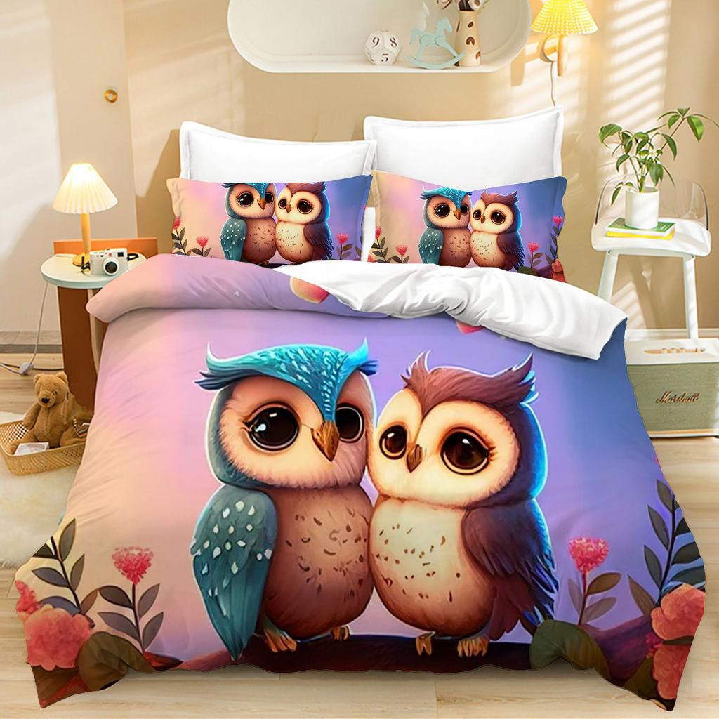 3D Valentine's Day Duvet Cover 2/3 Pieces Romantic Love Bedding Set King/Queen Bed Full Size Luxury Duvet Cover Love Couple Cover