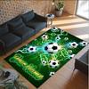 Soccer Theme Crystal Velvet Rug Personalized Custom Name Text Soft Floor Mat Home Decor