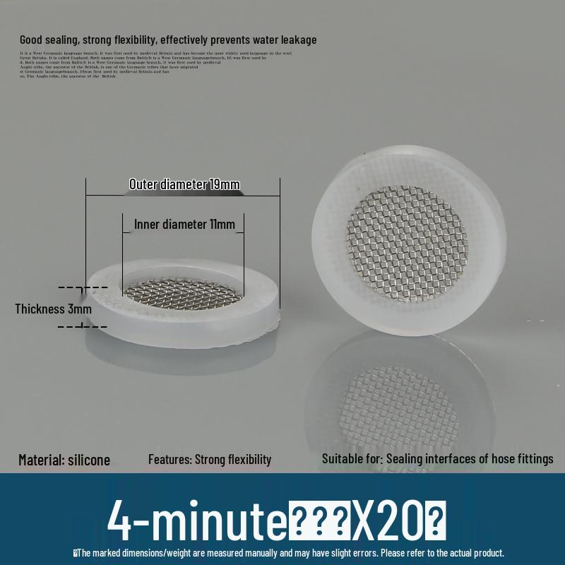 4-Minute Water Heater Seal: Silicone and Rubber Gaskets for Shower, 6-Point Inlet Pipe, 1-Inch Water Meter