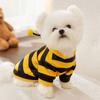 Soft Pet Bee Costume Hooded Winter Warm Cat Holiday Cosplay Clothes Cat Dog Clothes  Pet Supplies