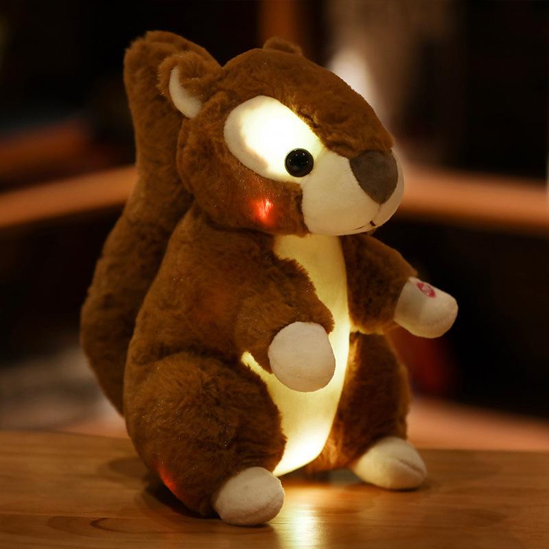 Cartoon Luminous Animal Heart Bear Doll Plush Toy Lamb Unicorn Doll Children'S Doll