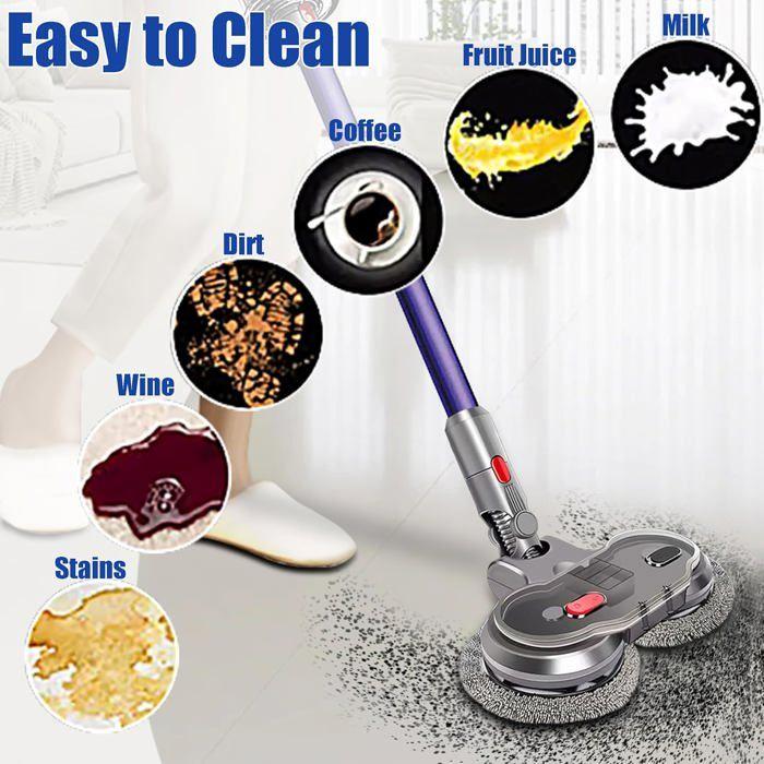 Italdos Brosse 3-en-1 pour Dyson V7-V15 - Nettoyage &amp; Polissage avec Réservoir Amovible + 3 Chiffons Microfibre Lavables