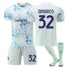 Tieners Kinderen Volwassenen Gepersonaliseerde Naam Voetbaltenues 2025-26 Inter Milaan Uit #32 DIMARCO Trainingsset met Sokken