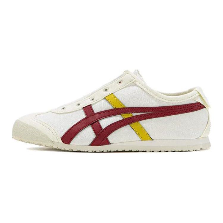 Onitsuka Tiger Comfortable Versatile Shock Absorbing Durable Low Top Casual Shoes Kids sneaker Black Red 1184A085-108