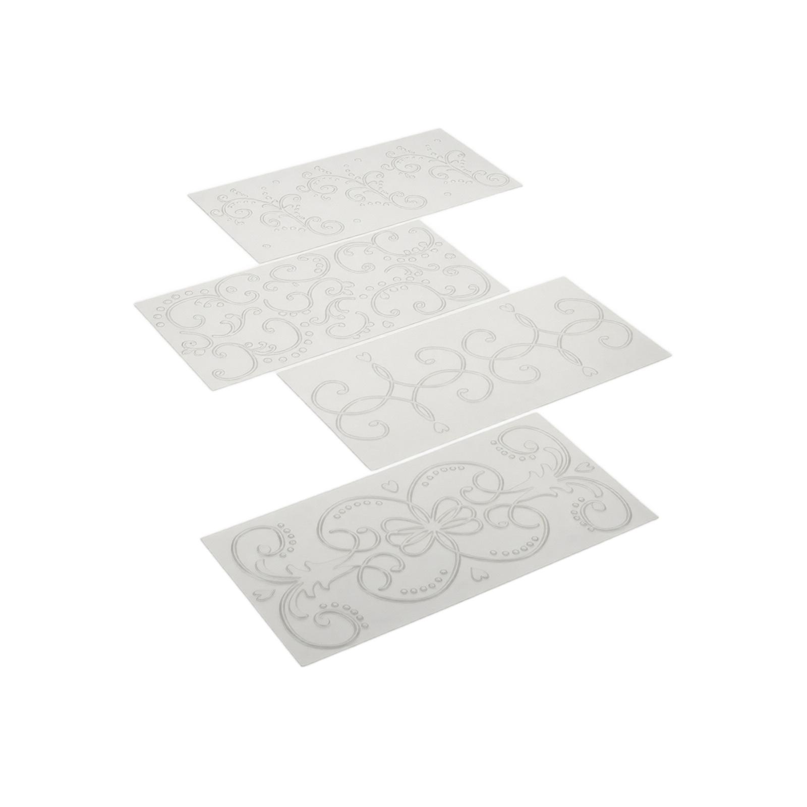 

Cake Decorating Stencils Set for Border Patterns Scrollwork Design Edible Icing Templates for Baking Tools Reusable Plastic Sheets for Cake Decorating One Size