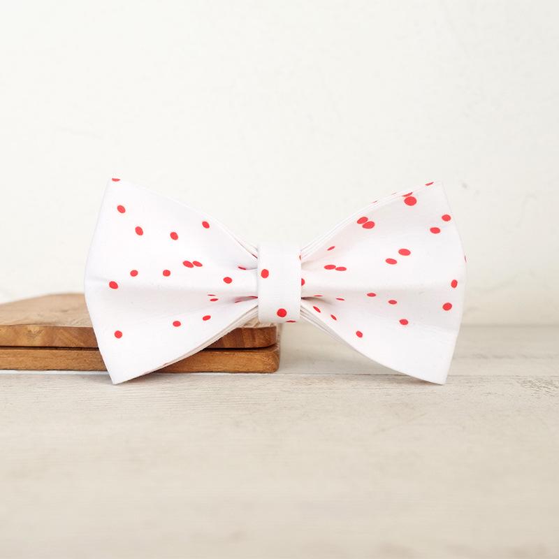 MUTTCO Ручная работа Красная точка Бант-галстук для питомца UBT-093 Extra Large (11*6CM)