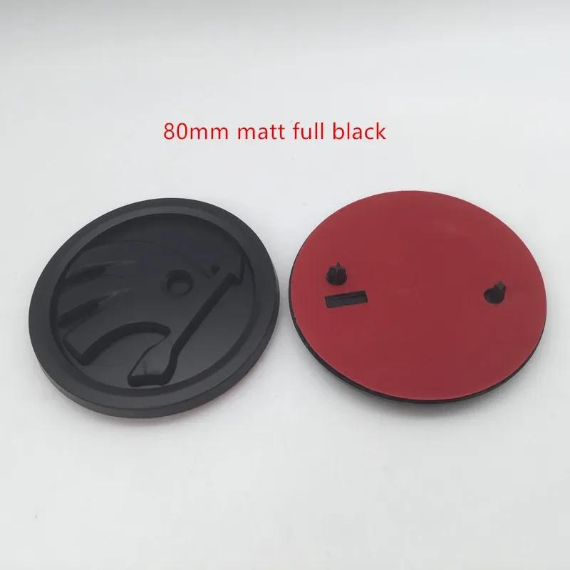 AAAAD1 90mm 80mm FIT for SKODA Octavia Kodiaq Karoq Car Front Head Hood Bonnet Emblem Rear Tail Trunk Sticker Badge Styling Accessories