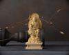 Kleine Buddha Jizo Bodhisattva Statue 11cm Buddha Holzornament Jizo Bodhisattva Halb sitzend (Holz Buchsbaum, Goldstaub-Finish) - Statue, Figur,