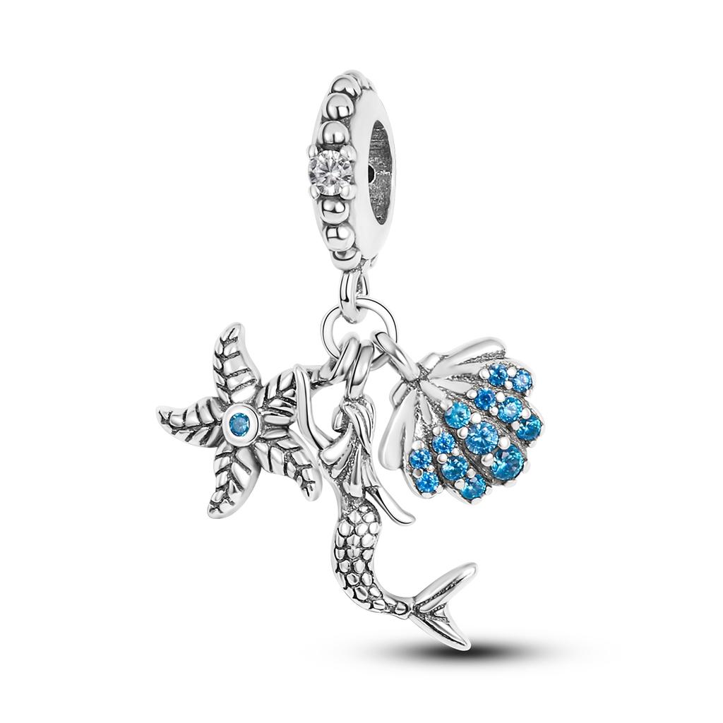 Silver Plated Lucky Clover Charms Travel Aircraft Butterfly Cat Beads Fit  Original Bracelets Women DIY Fine Jewelry Gift