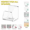 Kitchen Sponges Holder Acrylic Sink Drain Basket Drain Cleaning Brush Hook Wire Ball Rag Brush Sink Organizer Wall Hook