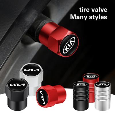CTGH4 4Pcs Metal Car Wheel Tire Valve Caps Air Stem Covers For KN GT-Line Sportage Ceed Rio Picanto Sorento Soul Cerato Venga