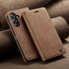 CaseMe is suitable for Samsung A16, a shockproof card slot leather case, A06 retro magnetic frosted flip cover stand phone case