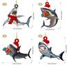 Christmas Sharks Ornament Ocean Theme Xmas Hanging Decor Adds Fun Festive Ocean-Vibes For Ocean Sharks Fans Perfect Present