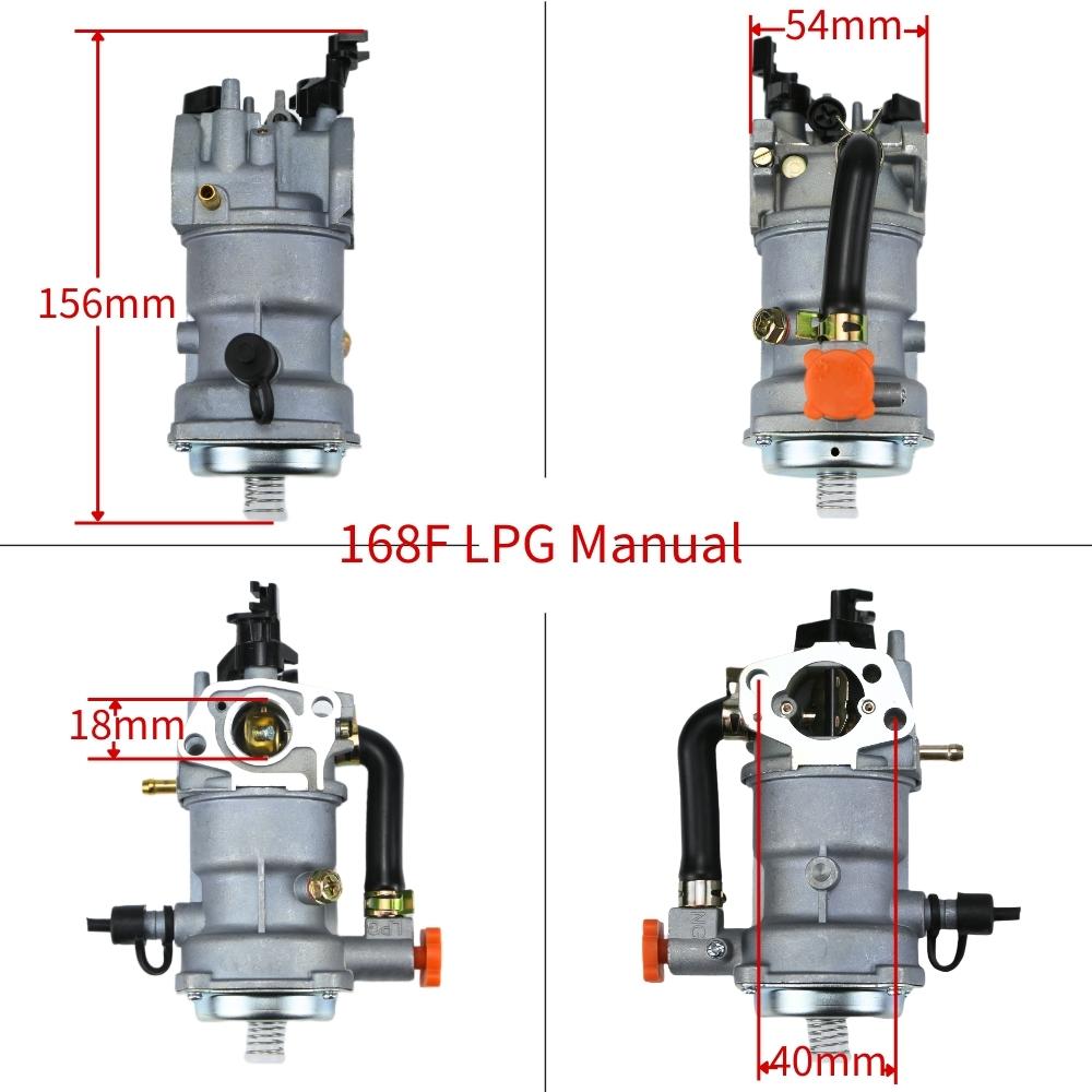 

For Honda GX390 GX340 188F LPG CNG 4.5‑5.5KW Petrol Gas Small Engines Generator Dual Fuel Carburetor Manual Choke LPG CNG 4.5 to 5.5KW