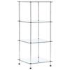 4-tier Shelf 40x40x100 Cm Tempered Glass