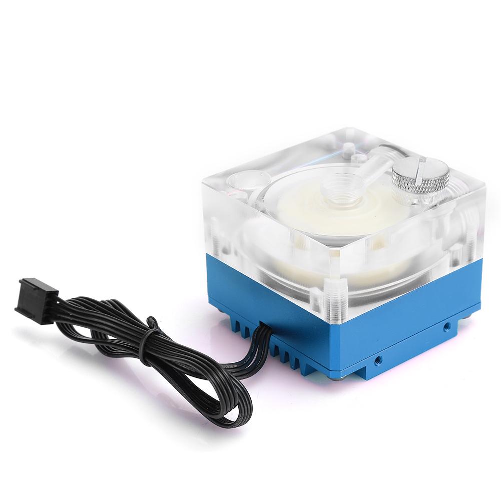 

Насос для охлаждения воды, акрил, алюминий, компьютерный аксессуар, радиатор, отключение звука для управления скоростью ШИМ, золотой