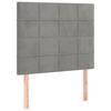 Vidaxl Bettkopfteile, 2 Stück, Hellgrau, 80x5x78/88 cm, Samt