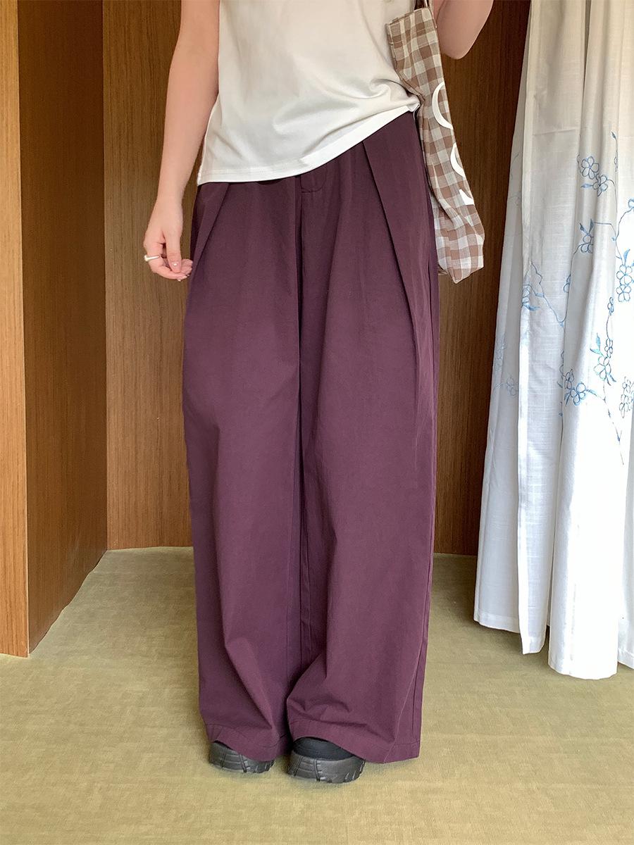 

Thirteen Lines Spring Korean Style Loose Casual Trousers Small темно-фиолетового