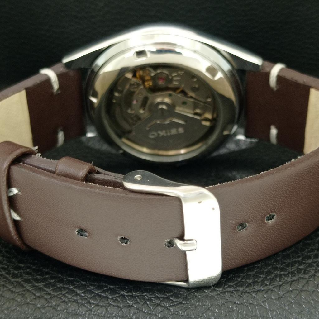 VINTAGE REFURBISHED SEIKO AUTOMATIC 6309A JAPAN MENS BROWN DIAL WATCH a443234-1