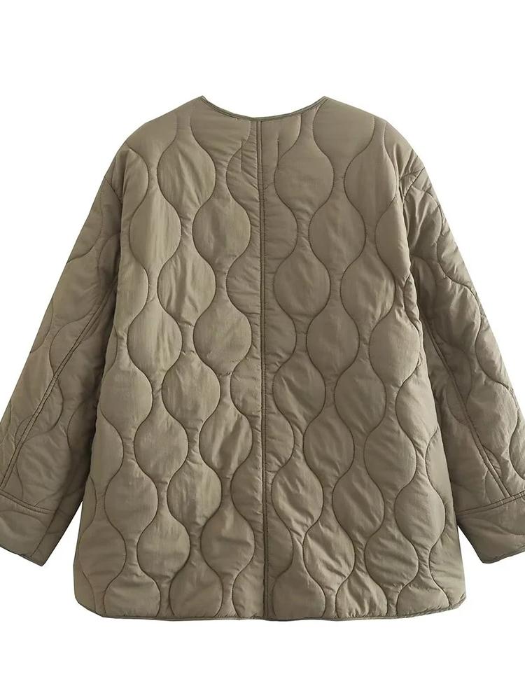 Vinter Vintage Løs Solid Langermet Kåpe Kvinner Uformell Elegant O-hals Enkelbreasted Tynt Yttertøy Kvinnelig Design Mote Varme Jakker Ny