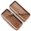 heizi Wooden Tray, Walnut, Boat-Shaped Wood Plate, Stylish Cafe Tray, Lunch Tray (30*13*2.2cm)