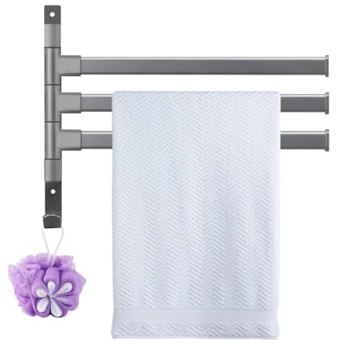 The PURAIMA Towel Rail Features a 180-degree Rotating Towel Bar. The Durable Aluminum Alloy Towel Bar Is Corrosion- and Rust-resistant, Making It a Ve